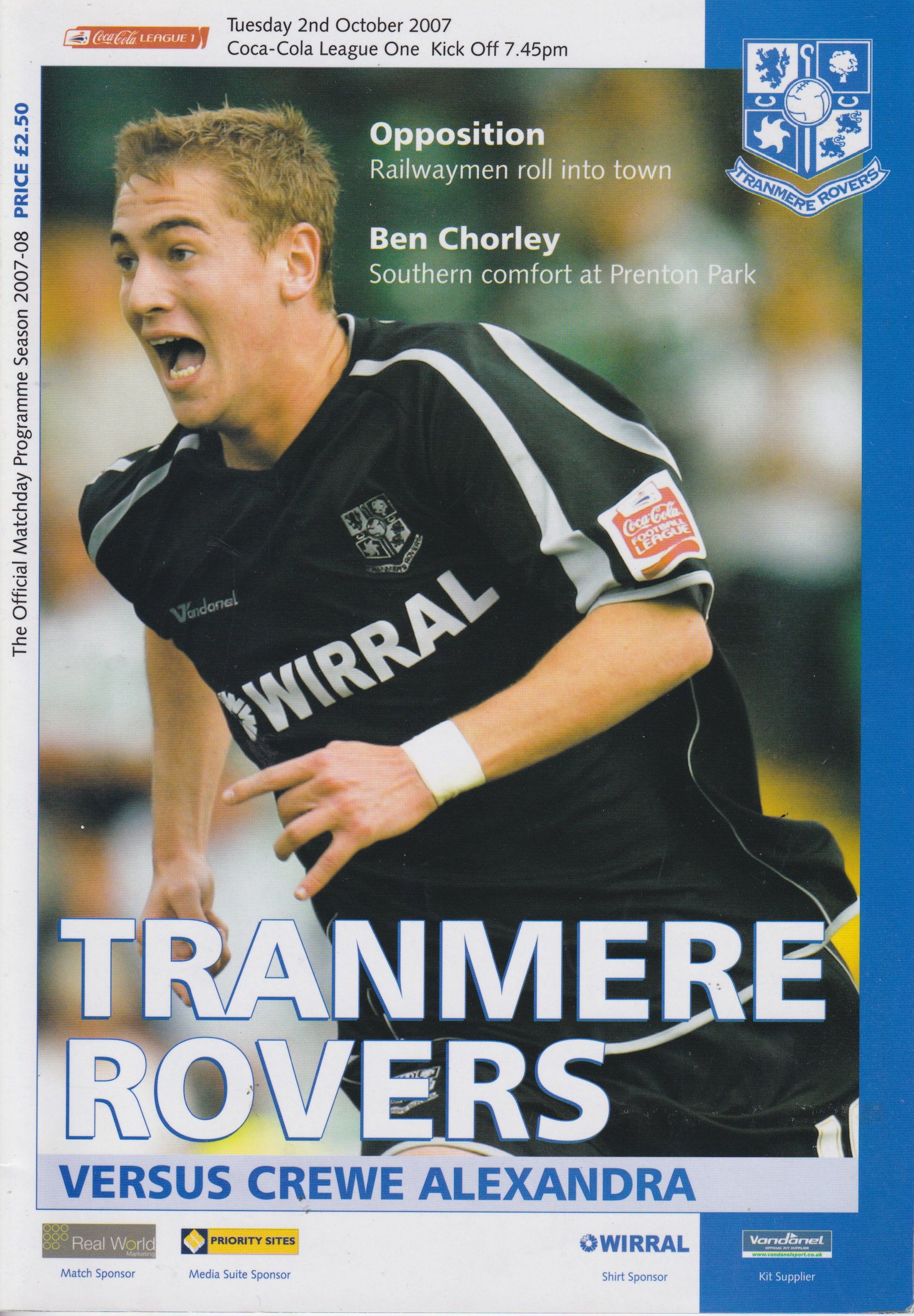 Tranmere Rovers v Crewe Alexandra match programme